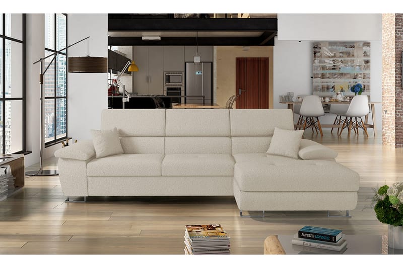 Reginia Sofa med Divan 3-seter - Beige - Møbler - Sofaer - Sofa med sjeselong