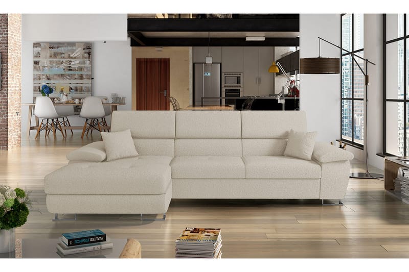 Reginia Sofa med Divan 3-seter - Beige - Møbler - Sofaer - Sofa med sjeselong