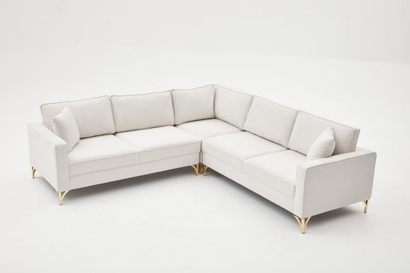 Retzow Hjørnesofa 4-seter - Beige - Møbler - Sofaer - Sofa med sjeselong