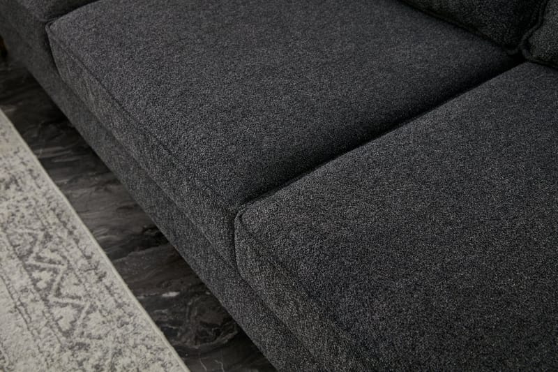 Retzow Sofa med Divan 4-seter - Antrasitt - Møbler - Sofaer - Sofa med sjeselong