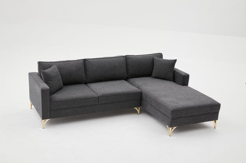 Retzow Sofa med Divan 4-seter - Antrasitt - Møbler - Sofaer - Sofa med sjeselong