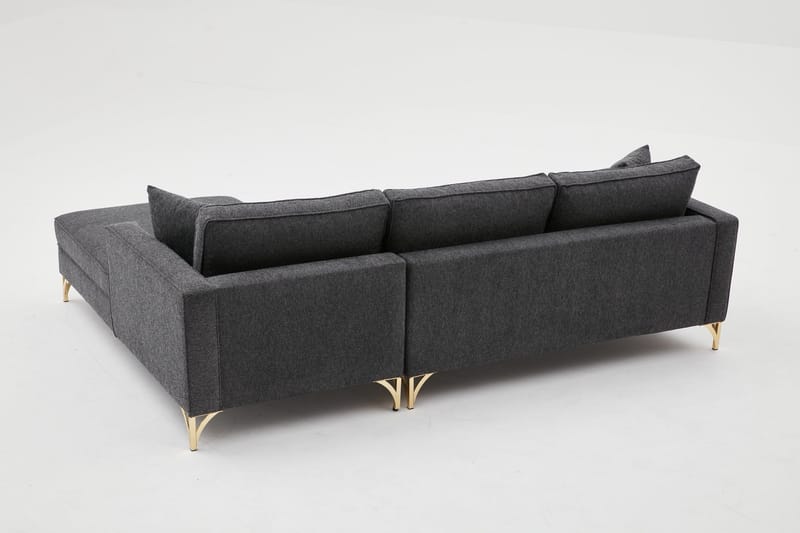 Retzow Sofa med Divan 4-seter - Antrasitt - Møbler - Sofaer - Sofa med sjeselong