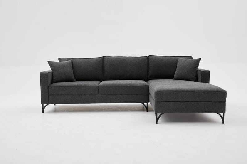 Retzow Sofa med Sjeselong 4-seter - Antrasitt - Møbler - Sofaer - Sofa med sjeselong