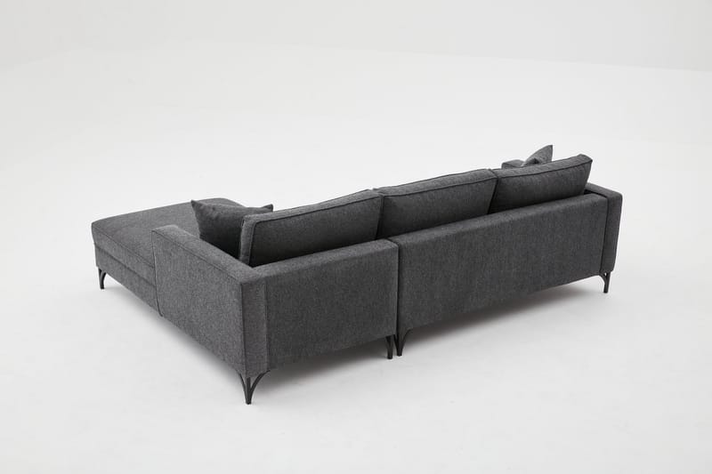 Retzow Sofa med Sjeselong 4-seter - Antrasitt - Møbler - Sofaer - Sofa med sjeselong