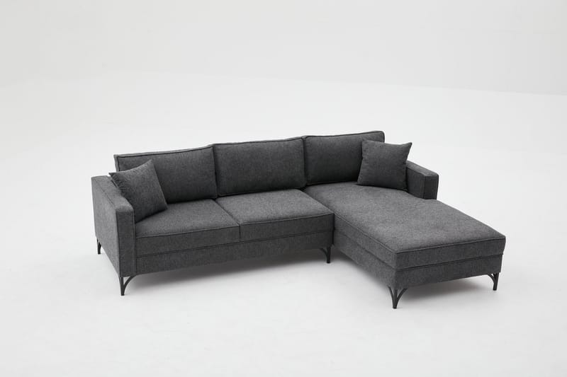 Retzow Sofa med Sjeselong 4-seter - Antrasitt - Møbler - Sofaer - Sofa med sjeselong