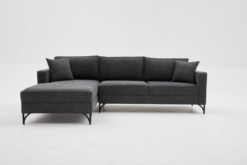 Retzow Sofa med Sjeselong 4-seter - Antrasitt - Møbler - Sofaer - Sofa med sjeselong