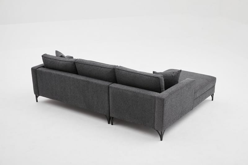 Retzow Sofa med Sjeselong 4-seter - Antrasitt - Møbler - Sofaer - Sofa med sjeselong