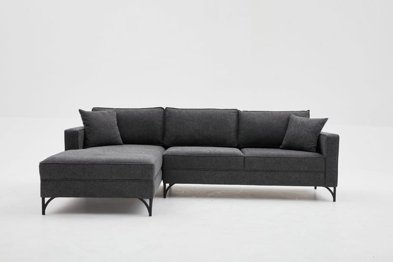 Retzow Sofa med Sjeselong 4-seter - Antrasitt - Møbler - Sofaer - Sofa med sjeselong