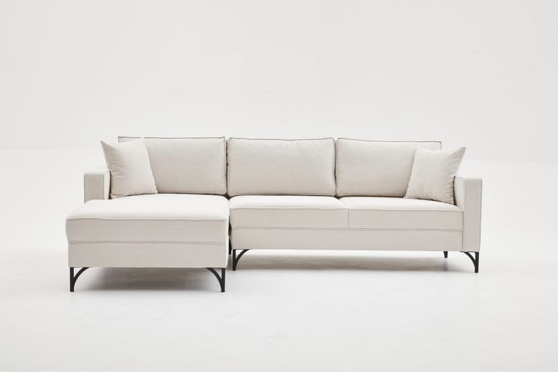 Retzow Sofa med Sjeselong 4-seter - Beige - Møbler - Sofaer - Sofa med sjeselong