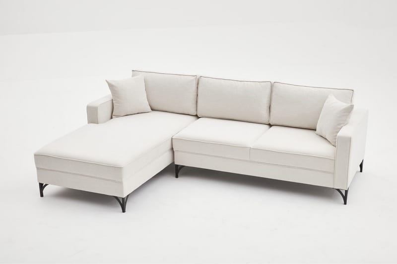 Retzow Sofa med Sjeselong 4-seter - Beige - Møbler - Sofaer - Sofa med sjeselong