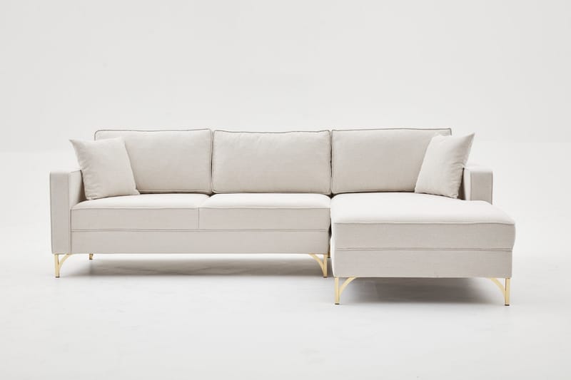 Retzow Sofa med Sjeselong 4-seter - Beige - Møbler - Sofaer - Sofa med sjeselong