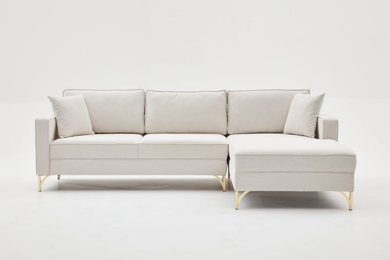 Retzow Sofa med Sjeselong 4-seter - Beige - Møbler - Sofaer - Sofa med sjeselong