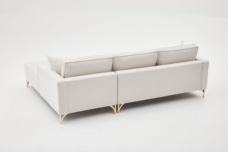 Retzow Sofa med Sjeselong 4-seter - Beige - Møbler - Sofaer - Sofa med sjeselong