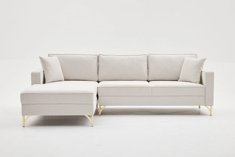 Retzow Sofa med Sjeselong 4-seter - Beige - Møbler - Sofaer - Sofa med sjeselong