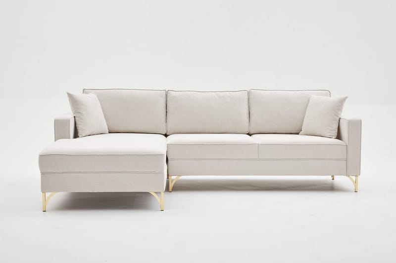 Retzow Sofa med Sjeselong 4-seter - Beige - Møbler - Sofaer - Sofa med sjeselong