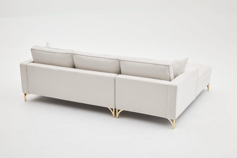 Retzow Sofa med Sjeselong 4-seter - Beige - Møbler - Sofaer - Sofa med sjeselong