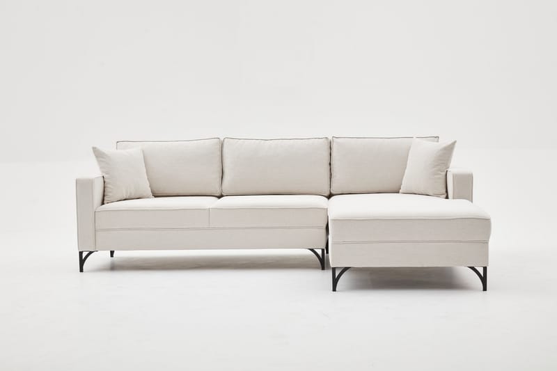 Retzow Sofa med Sjeselong 4-seter - Beige - Møbler - Sofaer - Sofa med sjeselong