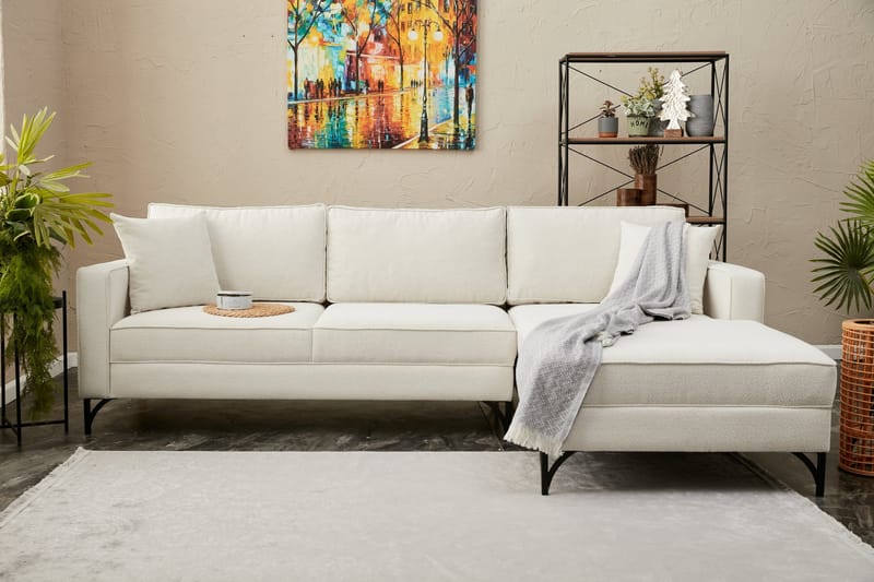 Retzow Sofa med Sjeselong 4-seter - Beige - Møbler - Sofaer - Sofa med sjeselong