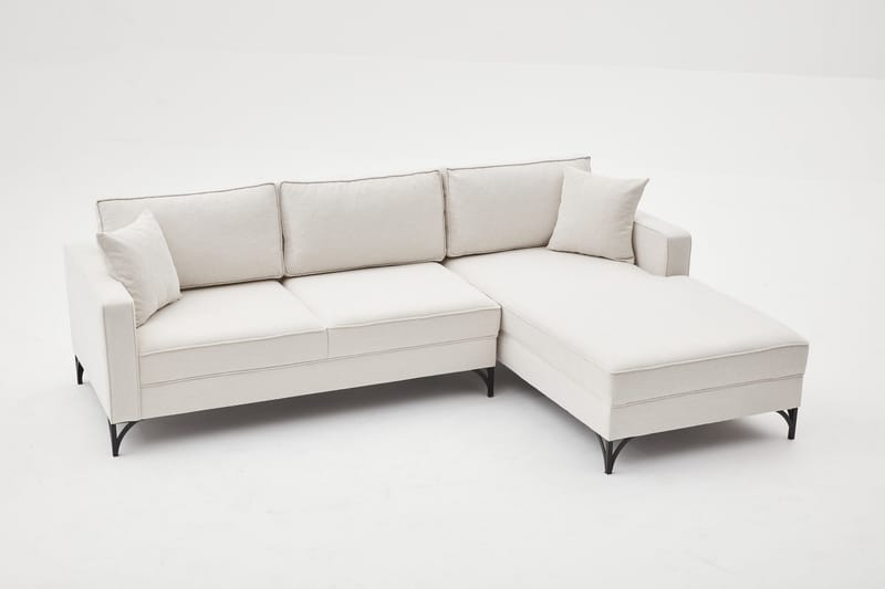 Retzow Sofa med Sjeselong 4-seter - Beige - Møbler - Sofaer - Sofa med sjeselong