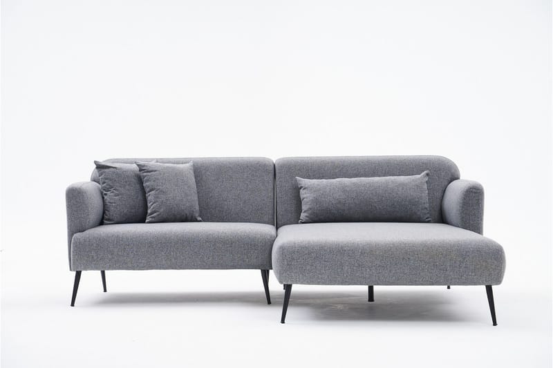 Revos 4-seters Sofa med Divan - Grå - Møbler - Sofaer - Sofa med sjeselong