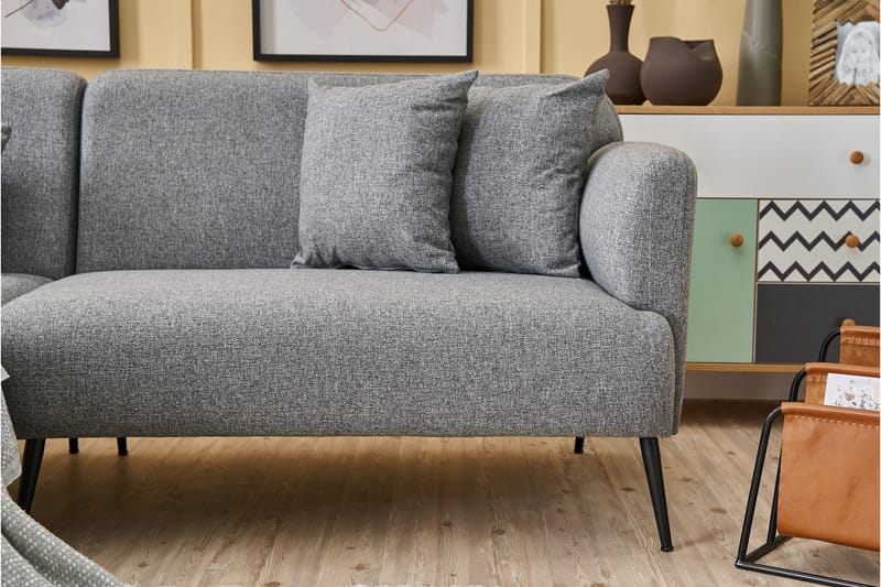 Revos 4-seters Sofa med Divan - Grå - Møbler - Sofaer - Sofa med sjeselong