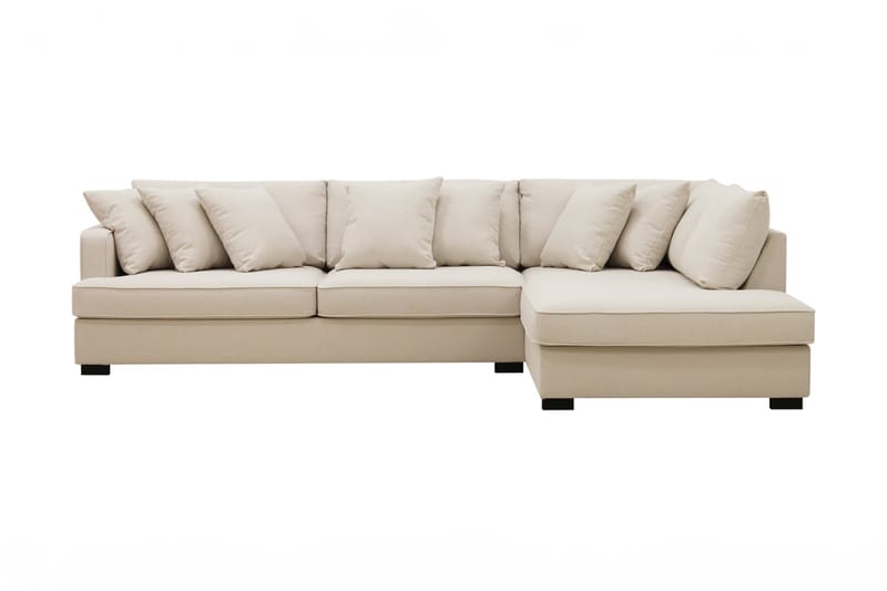 Rossi Dybde 3-seter Bouclé L Sofa med Sjeselong Høyre - Lys Beige - Møbler - Sofaer - Sofa med sjeselong