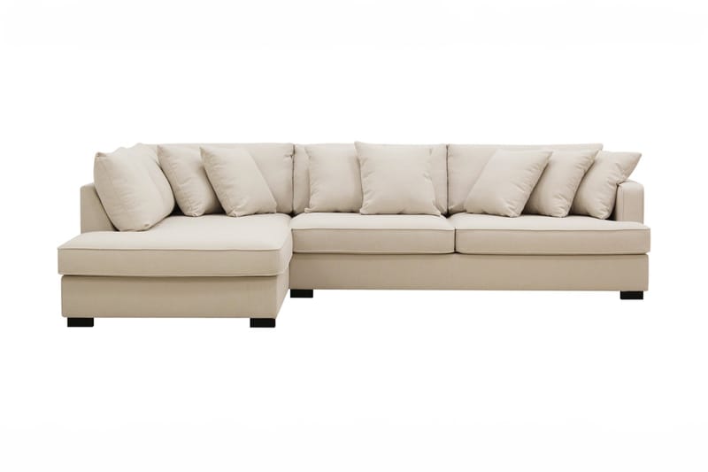 Rossi Dybde 3-seter Bouclé L Sofa med Sjeselong Venstre - Lys Beige - Møbler - Sofaer - Sofa med sjeselong