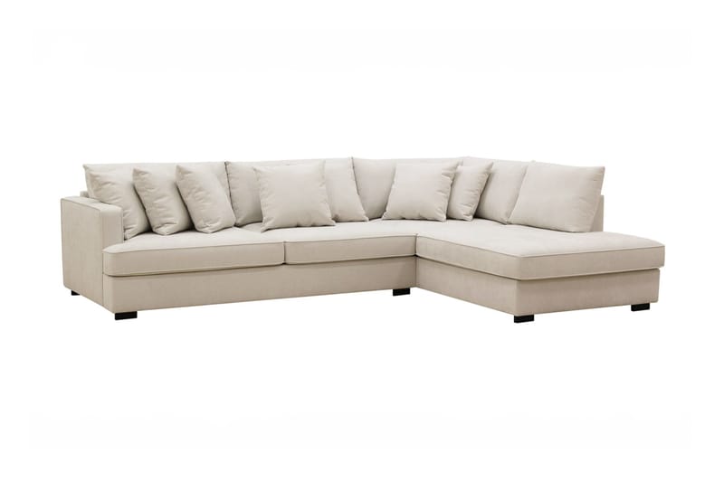 Rossi Dybde 3-seter L Sofa med Sjeselong Høyre - Lys Beige - Møbler - Sofaer - Sofa med sjeselong