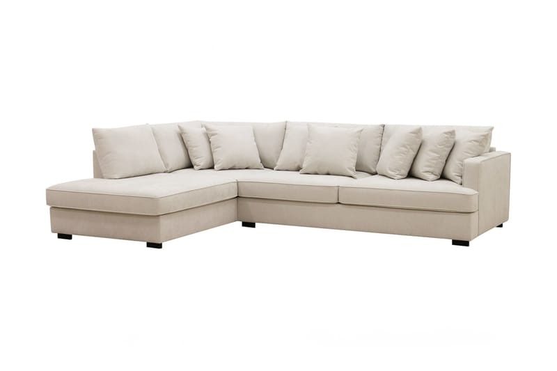 Rossi Dybde 3-seter L Sofa med Sjeselong Venstre - Lys Beige - Møbler - Sofaer - Sofa med sjeselong