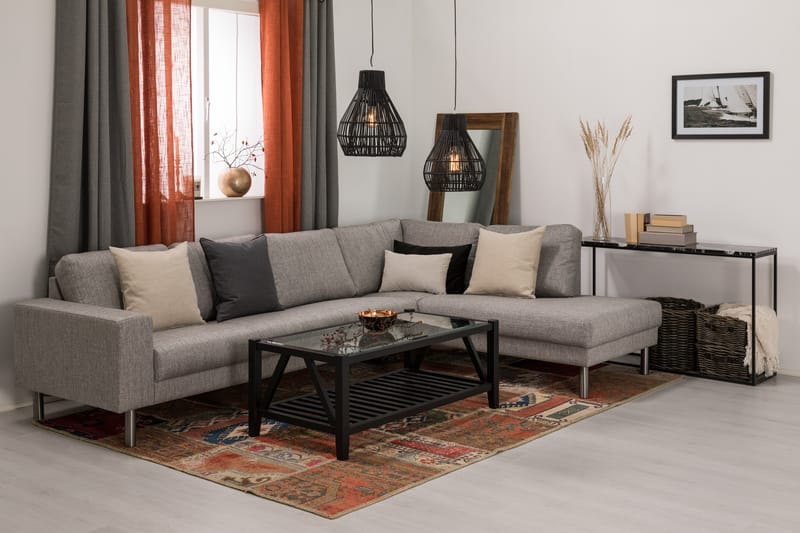 Runsala Sofa Large med Sjeselong Høyre - Lysegrå - Møbler - Sofaer - Sofa med sjeselong