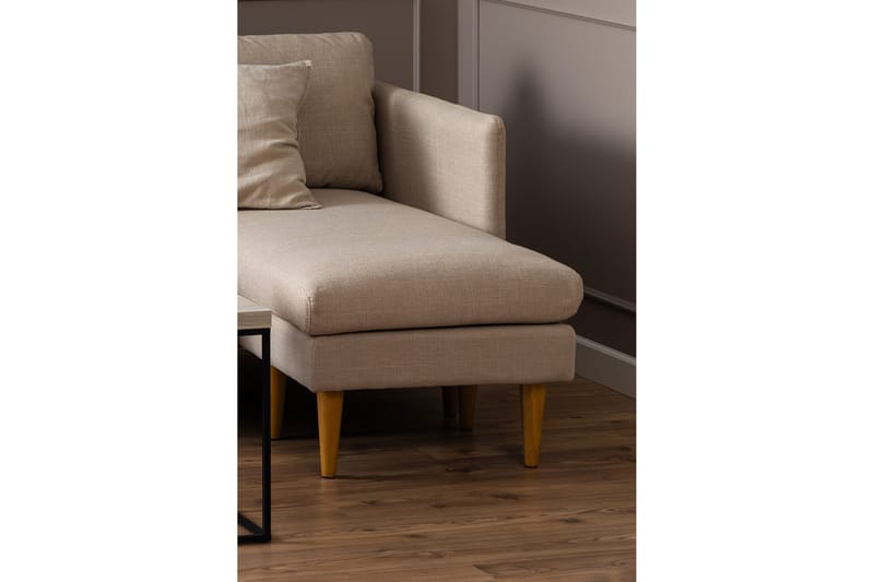 Sanat 3-seters Sofa med Divan - Beige - Møbler - Sofaer - Sofa med sjeselong