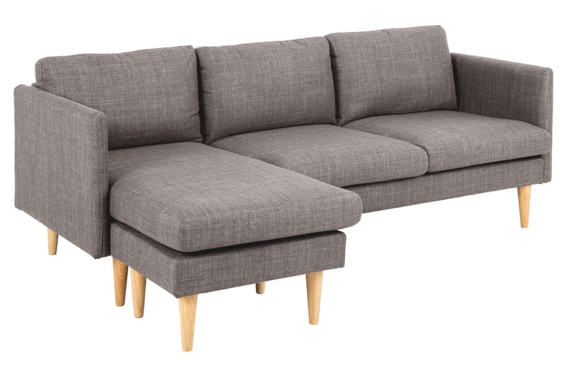 Sanat 3-seters Sofa med Divan - Brun - Møbler - Sofaer - Sofa med sjeselong