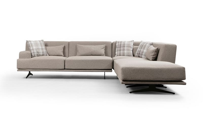 Sanroman Divansofa - Beige - Møbler - Sofaer - Sofa med sjeselong