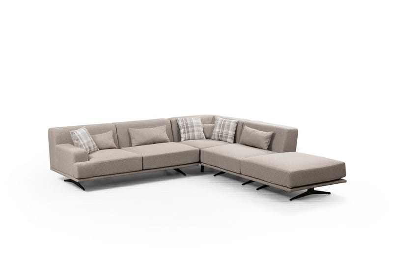 Sanroman Divansofa - Beige - Møbler - Sofaer - Sofa med sjeselong