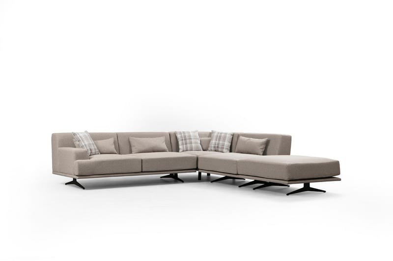 Sanroman Divansofa - Beige - Møbler - Sofaer - Sofa med sjeselong