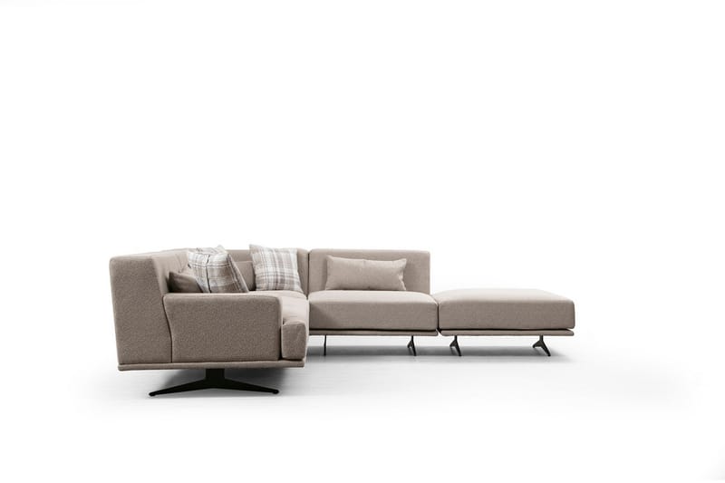 Sanroman Divansofa - Beige - Møbler - Sofaer - Sofa med sjeselong