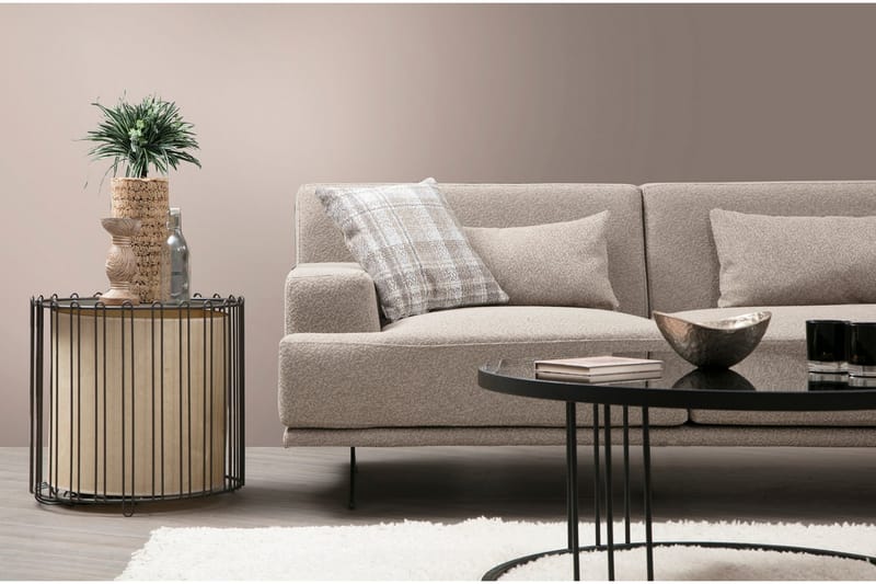 Sanroman Divansofa - Beige - Møbler - Sofaer - Sofa med sjeselong