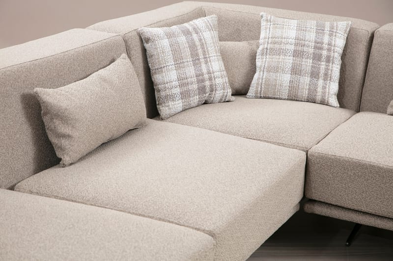 Sanroman Divansofa - Beige - Møbler - Sofaer - Sofa med sjeselong