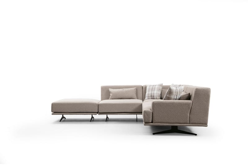 Sanroman Divansofa - Beige - Sofa med sjeselong