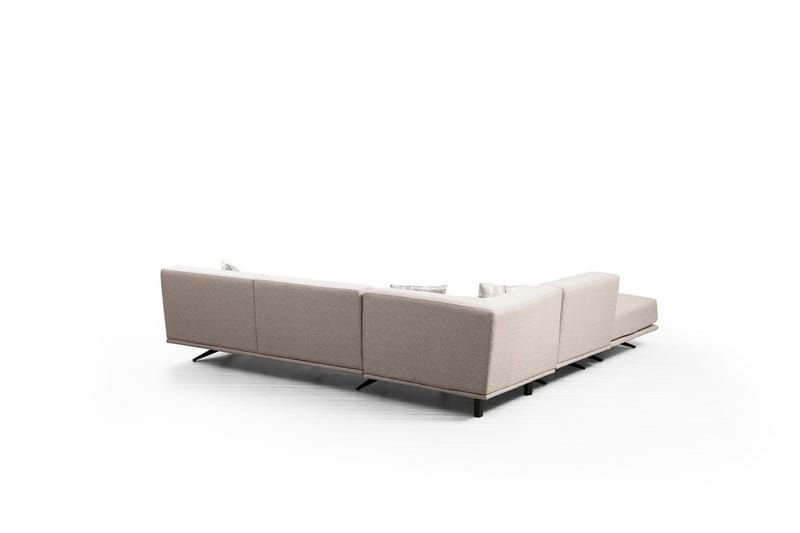 Sanroman Divansofa - Beige - Sofa med sjeselong