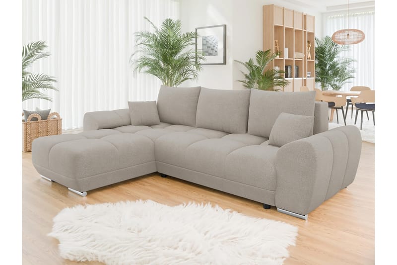 Simerly Sofa med Divan 3-seter - Beige - Møbler - Sofaer - Sofa med sjeselong