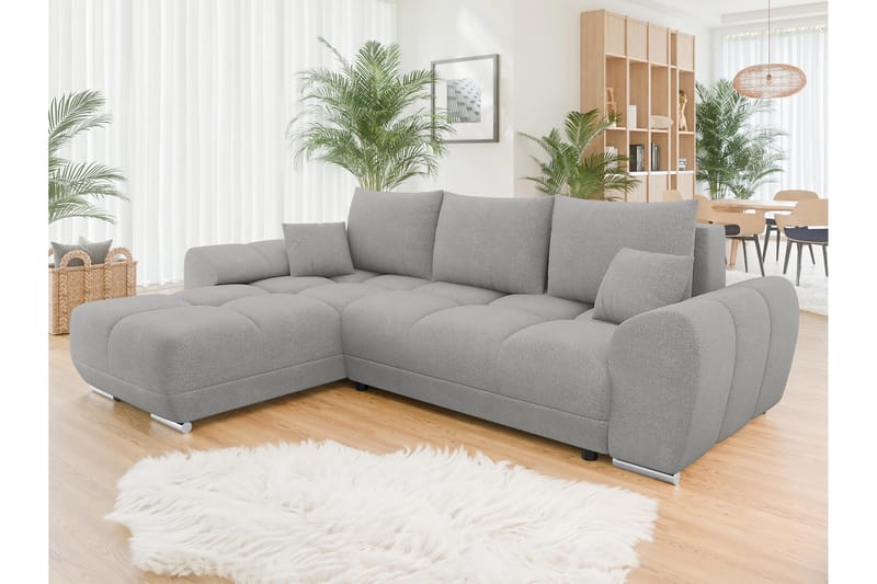 Simerly Sofa med Divan 3-seter - Grå - Møbler - Sofaer - Sofa med sjeselong