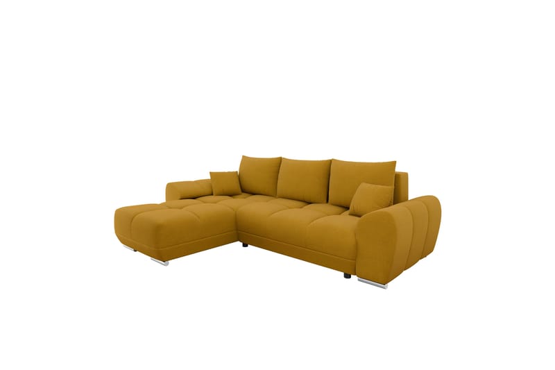 Simerly Sofa med Divan 3-seter - Gul - Møbler - Sofaer - Sofa med sjeselong