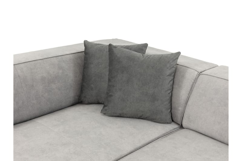 Slucajno Sofa med Sjeselong 3-seter - Svart/Grå - Møbler - Sofaer - Sofa med sjeselong