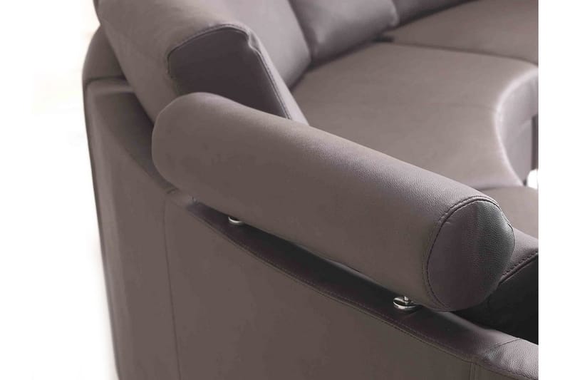 Sovesofa 448 cm - Brun - Møbler - Sofaer - Sofa med sjeselong