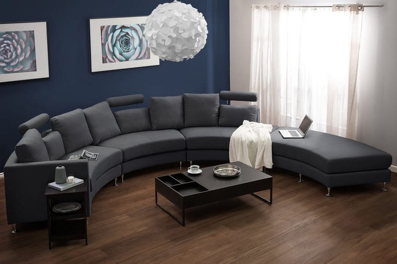 Sovesofa 448 cm - Grå - Møbler - Sofaer - Sofa med sjeselong