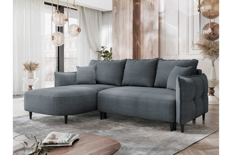 Sycylia Sofa med Divan 3-seter - Grå - Møbler - Sofaer - Sofa med sjeselong