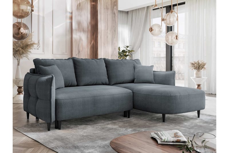 Sycylia Sofa med Divan 3-seter - Grå - Møbler - Sofaer - Sofa med sjeselong