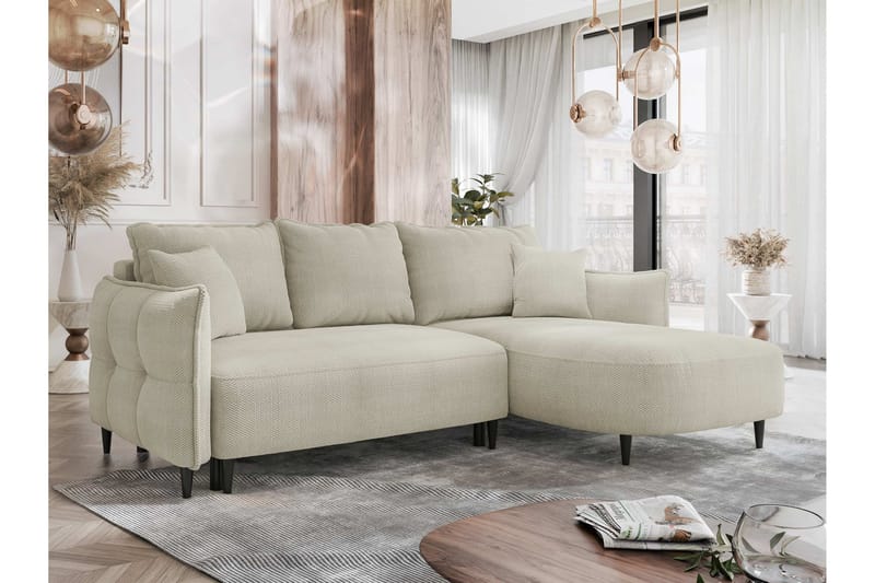 Sycylia Sofa med Divan 3-seter - Lys grå - Møbler - Sofaer - Sofa med sjeselong