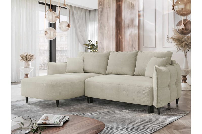 Sycylia Sofa med Divan 3-seter - Lys grå - Møbler - Sofaer - Sofa med sjeselong